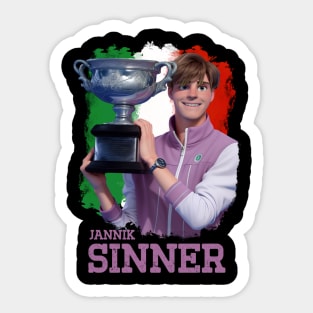 Jannik Sinner cartoon Sticker